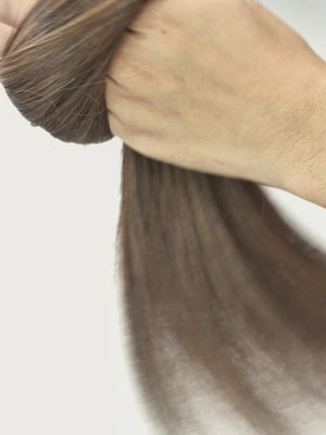 B4/17 balayage dunkles kastanienbraun & mittelbraun,  B4/17 balayage dark chestnut & medium brown, B4/17 balayage châtain foncé & brun moyen